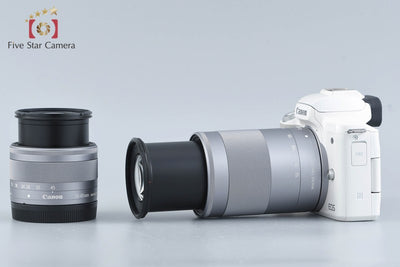 [Used] Canon EOS Kiss M Double Zoom Kit White