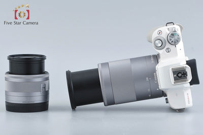 [Used] Canon EOS Kiss M Double Zoom Kit White