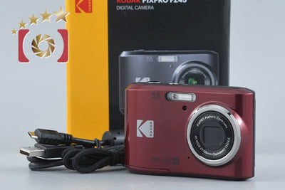 【Used】KODAK PIXPRO FZ45 Red Compact Digital Camera with Original Box