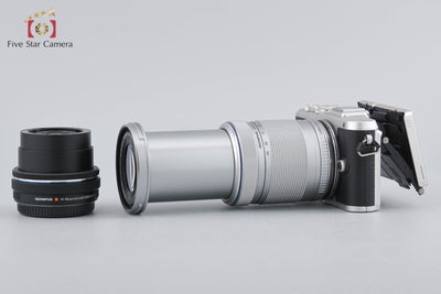 [Used] Olympus PEN E-PL8 EZ Double Zoom Kit Silver, low shutter count, with original box
