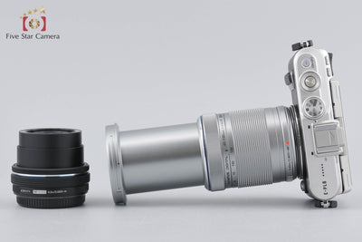 [Used] Olympus PEN E-PL8 EZ Double Zoom Kit Silver, low shutter count, with original box
