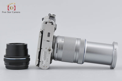 [Used] Olympus PEN E-PL8 EZ Double Zoom Kit Silver, low shutter count, with original box
