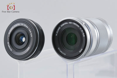 [Used] Olympus PEN E-PL8 EZ Double Zoom Kit Silver, low shutter count, with original box