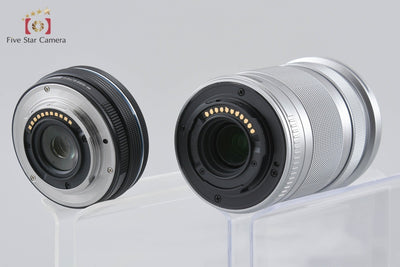 [Used] Olympus PEN E-PL8 EZ Double Zoom Kit Silver, low shutter count, with original box