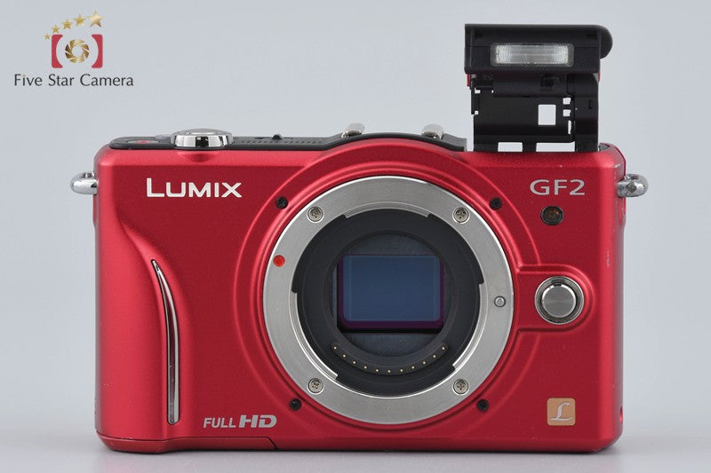中古】Panasonic パナソニック LUMIX DMC-GF2 レッド + LUMIX G VARIO