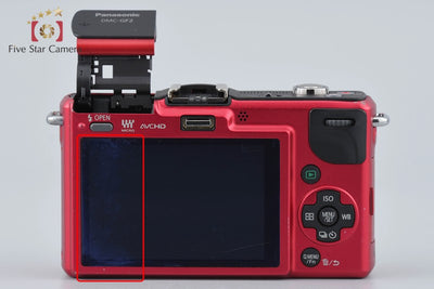 [Used] Panasonic LUMIX DMC-GF2 Red + LUMIX G VARIO 14-45mm f/3.5-5.6 ASPH. MEGA O.I.S. H-FS014045