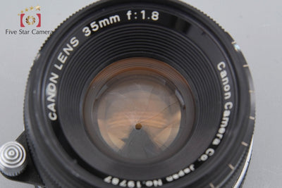 [Used] Canon 35mm f/1.8 L39 Leica Screw Mount Black Rare Item