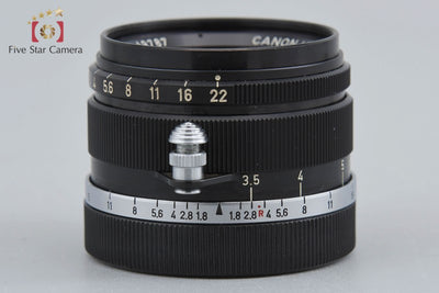 [Used] Canon 35mm f/1.8 L39 Leica Screw Mount Black Rare Item