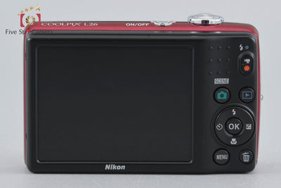 【Used】Nikon COOLPIX L26 Red Compact Digital Camera