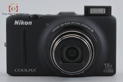 [Used] Nikon COOLPIX S9300 Noble Black Compact Digital Camera with Original Box