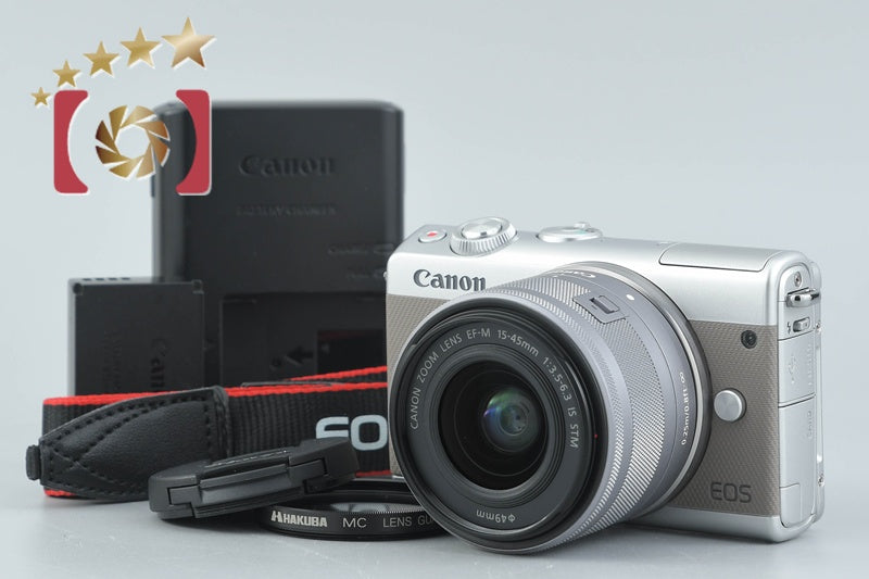 【中古】Canon キヤノン EOS M100 EF-M 15-45 IS STM レンズキット グレー