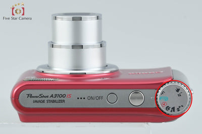 [Used] Canon PowerShot A3100 IS Red Compact Digital Camera