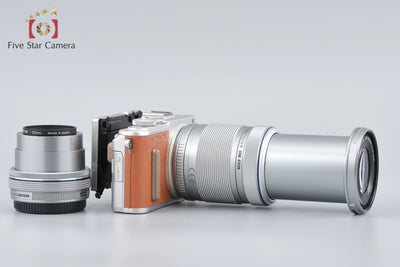 [Used] OLYMPUS Olympus PEN E-PL8 EZ Double Zoom Kit Brown, Low Shutter Count