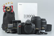 Used: Nikon D3000 Double Zoom Kit, Low Shutter Count
