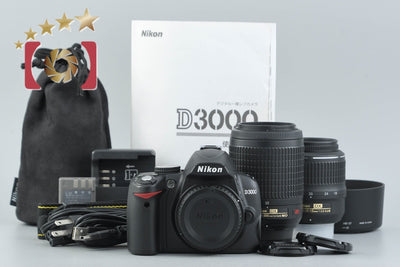 Used: Nikon D3000 Double Zoom Kit, Low Shutter Count