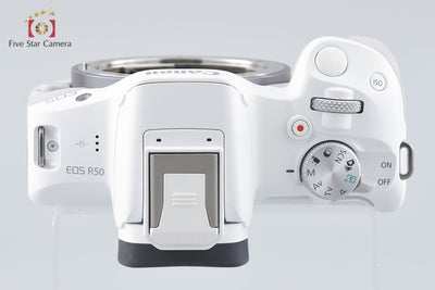 Used: Canon EOS R50 White Mirrorless Camera, Low Shutter Count