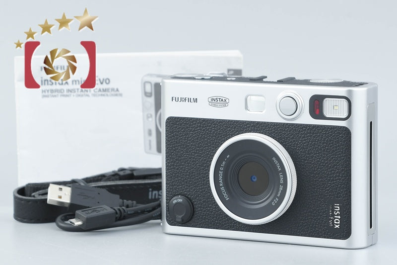【中古】FUJIFILM 富士フイルム instax Mini Evo ブラック インスタントカメラ