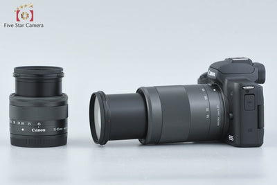 [Used] Canon EOS Kiss M Double Zoom Kit Black
