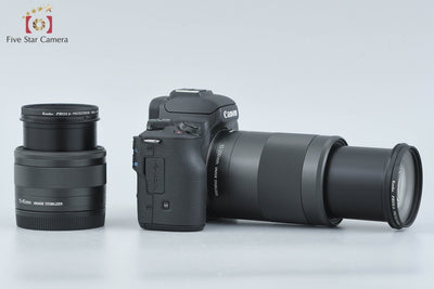 [Used] Canon EOS Kiss M Double Zoom Kit Black