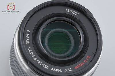 [Used] Panasonic LUMIX G VARIO 45-150mm f/4-5.6 ASPH. MEGA O.I.S. H-FS45150 Silver