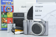 【Used】Olympus SZ-14 Silver Compact Digital Camera with Original Box