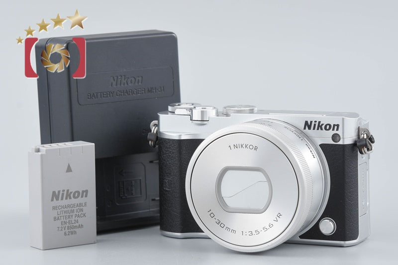 【中古】Nikon ニコン 1 J5 シルバー 標準パワーズームキット