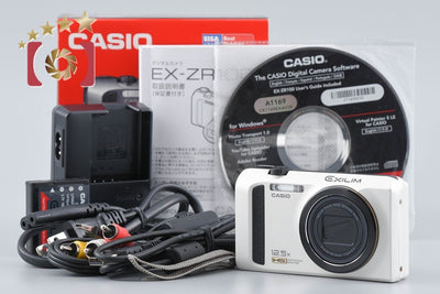 [Used] CASIO Casio HIGH SPEED EXILIM EX-ZR100 White Compact Digital Camera with Original Box