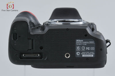 [Used] Nikon D600 + MB-D14 Multi-Power Battery Pack - Low Shutter Count