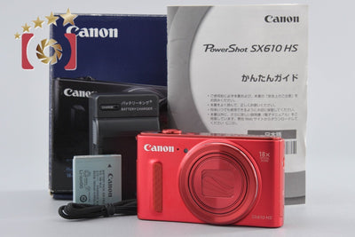 [Used] Canon PowerShot SX610 HS Red Compact Digital Camera with Original Box