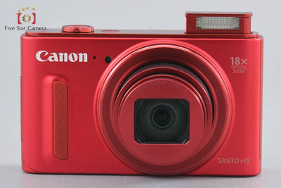 [Used] Canon PowerShot SX610 HS Red Compact Digital Camera with Original Box
