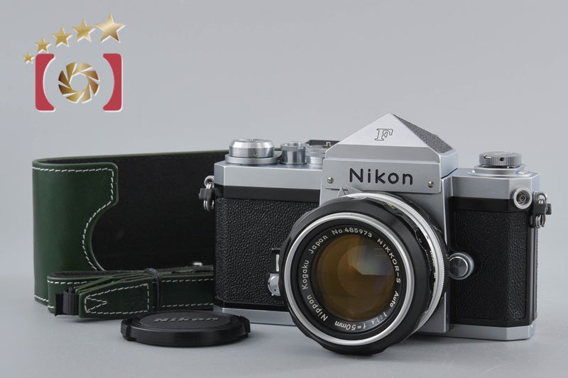 Used: Nikon F Eye Level Late Model Silver + NIKKOR-S Auto 50mm f/1.4