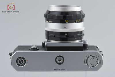 Used: Nikon F Eye Level Late Model Silver + NIKKOR-S Auto 50mm f/1.4