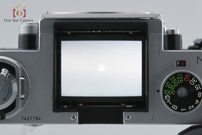 Used: Nikon F Eye Level Late Model Silver + NIKKOR-S Auto 50mm f/1.4