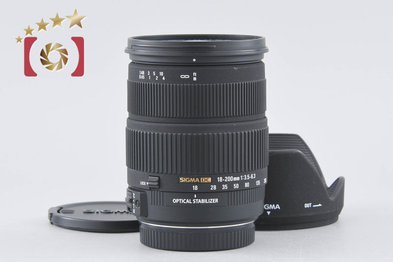 【中古】SIGMA シグマ 18-200mm f/3.5-6.3 DC OS キヤノン用