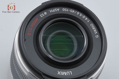 [Used] Panasonic LUMIX G VARIO 45-150mm f/4-5.6 ASPH. MEGA O.I.S. H-FS45150 Silver
