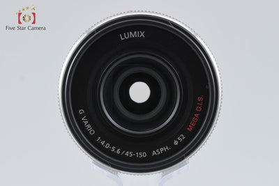 [Used] Panasonic LUMIX G VARIO 45-150mm f/4-5.6 ASPH. MEGA O.I.S. H-FS45150 Silver