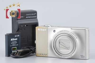 [Used] Nikon COOLPIX S8000 Champagne Silver Compact Digital Camera