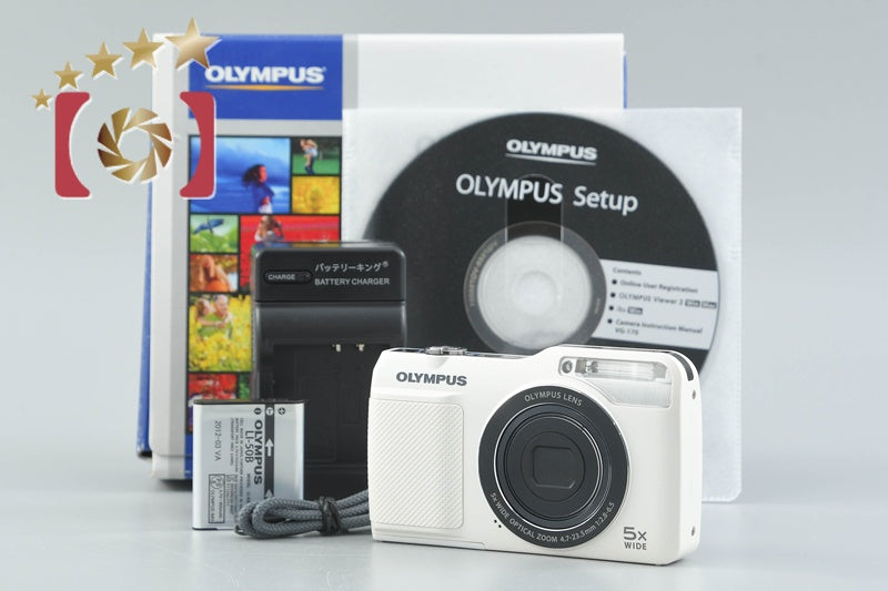 【中古】OLYMPUS オリンパス VG-170 ホワイト コンパクトデジタルカメラ 元箱付き