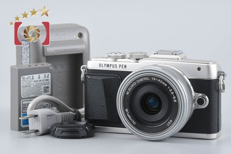 【中古】OLYMPUS オリンパス PEN Lite E-PL7 14-42mm EZレンズキット シルバー