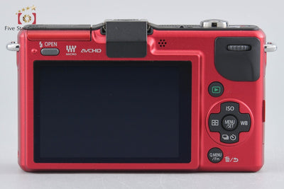 [Used] Panasonic LUMIX DMC-GF2 Double Lens Kit Red - Very Low Shutter Count