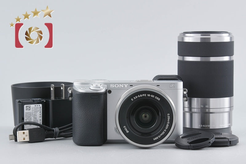 【中古】SONY ソニー α6400 ILCE-6400Y ダブルズームレンズキット シルバー シャッター回数僅少