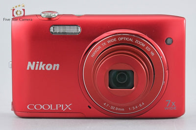 [Used] Nikon COOLPIX S3500 Raspberry Red Compact Digital Camera