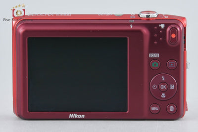 [Used] Nikon COOLPIX S3500 Raspberry Red Compact Digital Camera