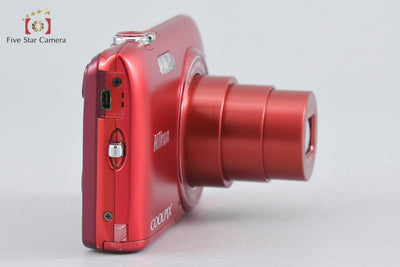 [Used] Nikon COOLPIX S3500 Raspberry Red Compact Digital Camera