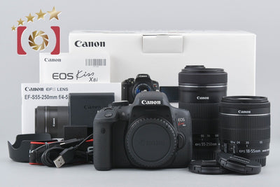 [Used] Canon EOS Kiss X8i Double Zoom Kit - Low Shutter Count, Original Box Included