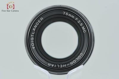 Used] Voigtlander COLOR-HELIAR 75mm f/2.5 MC Black L39 Leica Screw Mount with Original Box