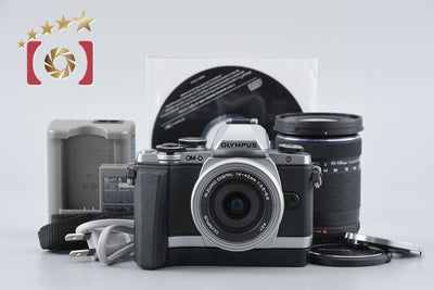 【中古】OLYMPUS オリンパス OM-D E-M10 シルバー EZ ダブルズームレンズキット シャッター回数僅少