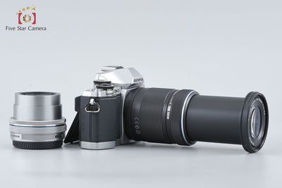 【中古】OLYMPUS オリンパス OM-D E-M10 シルバー EZ ダブルズームレンズキット シャッター回数僅少