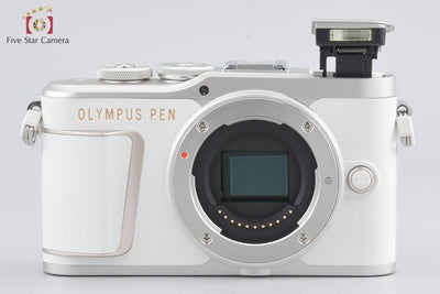 【中古】OLYMPUS オリンパス PEN E-PL10 EZ ダブルズームキット ホワイト シャッター回数僅少 元箱付き