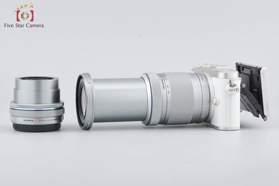 【中古】OLYMPUS オリンパス PEN E-PL10 EZ ダブルズームキット ホワイト シャッター回数僅少 元箱付き